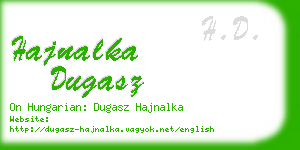 hajnalka dugasz business card